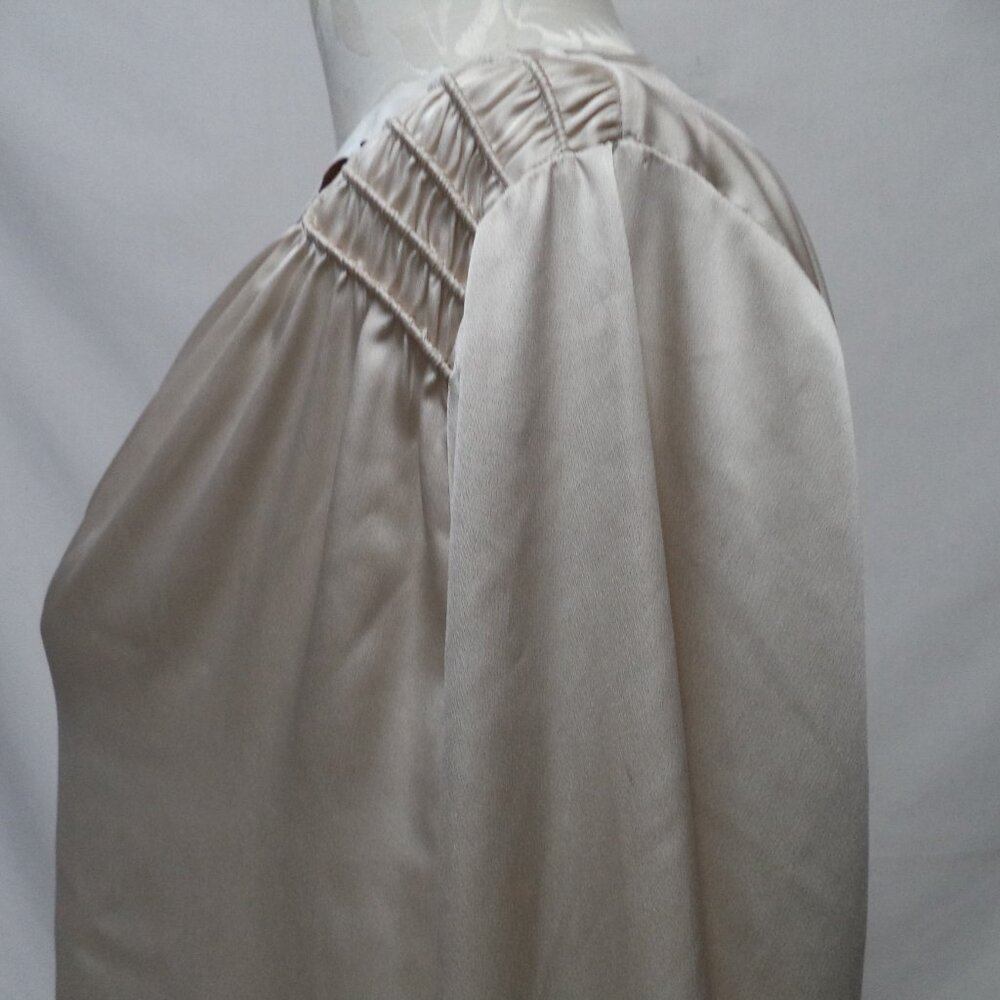 White House Black Market WHBM Satin cream top blouse NEW NWT Size Sz X-Large XL - Picture 8 of 14